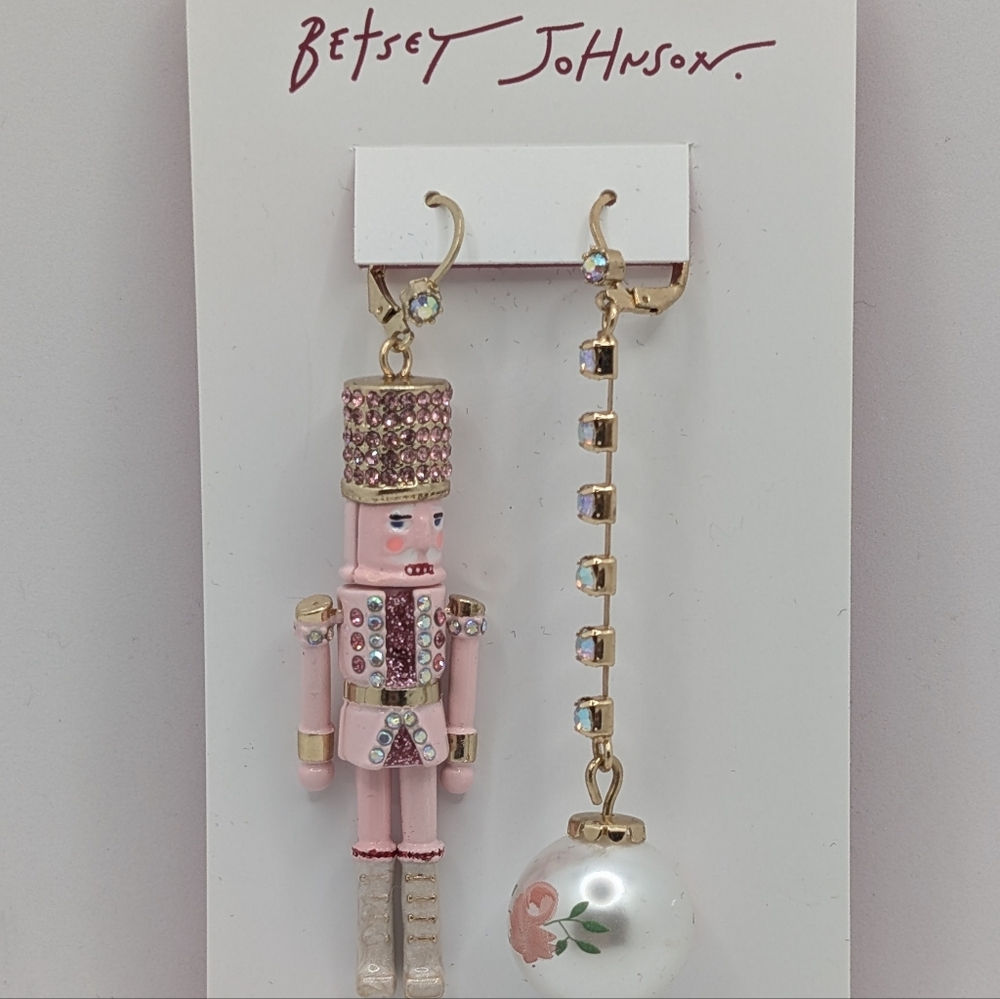 Betsy Johnson Nutcracker Earrings Set